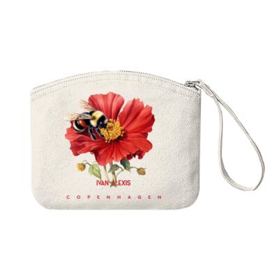 Red flower and bee Thumbnail